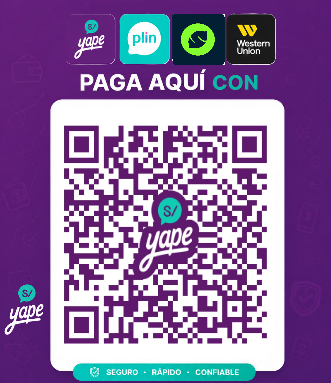 QR oficial de pago Yape